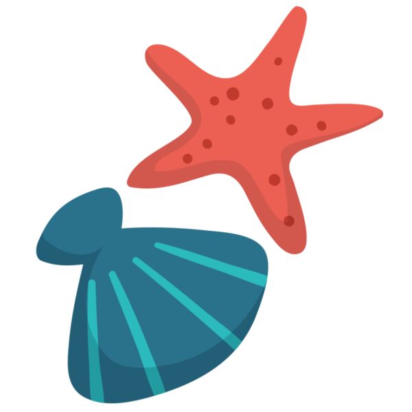 Summer Sticker - Seashell & Starfish - VSS21 Thumbnail