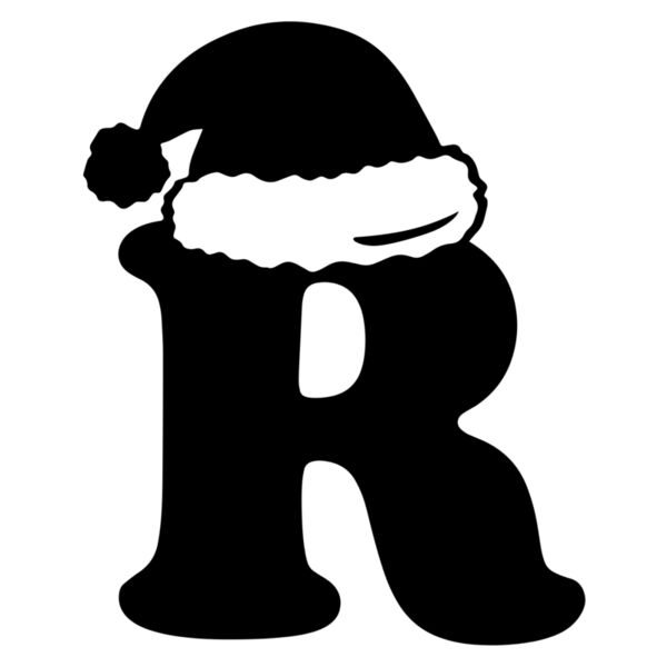 Christmas Designs , Group Designs , Cliparts , Black , PNG , Christmas Initials Designs , Christmas Initial Letter R , Mens Design , Ladies Design , Digital Printing , Full Print , Shirts , Mugs , Keychain , Poloshirt , Jacket , Customizable , Personalize Thumbnail