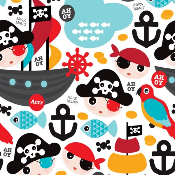 Full Background - Boy Design - Cute Pirates - KB 06 Thumbnail
