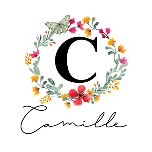 Floral Frame with Name & Initial - Design 01 Thumbnail