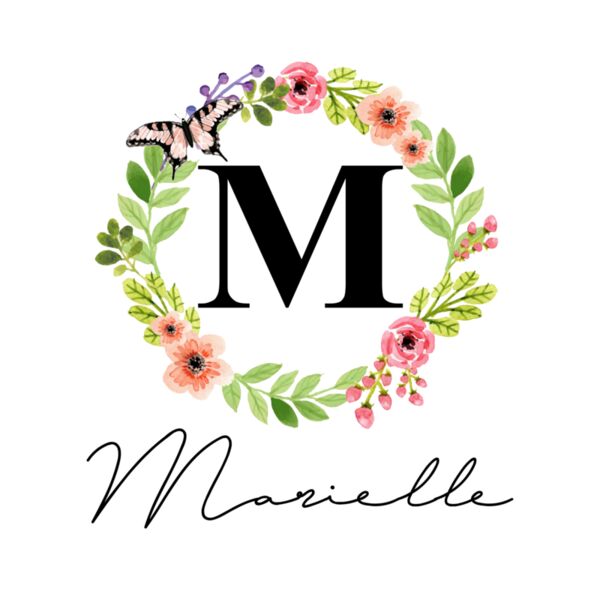 Floral Frame with Name & Initial - Design 02 Thumbnail