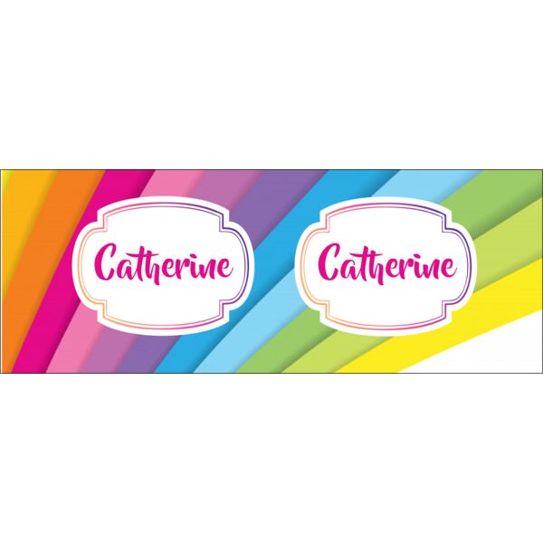 Rainbow Pattern with Name Thumbnail